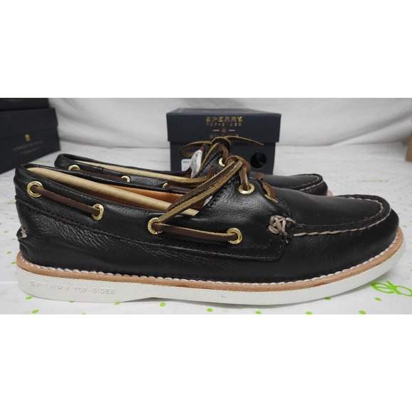 Sperry Top Sider Gold Cup women's size 5 M Dark brown 2 eye boat shoe loafers - Picture 6 of 8